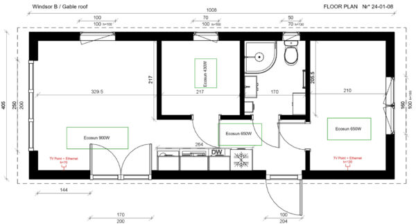Mobilheim | Fertighaus | Windsor B Premium | Neubau | 2 SZ | 10,0×4,0 M. | Auf Bestellung – Bild 3