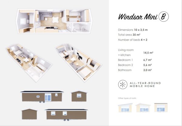 Mobilheim | Fertighaus | Windsor B Premium | Neubau | 2 SZ | 10,0×4,0 M. | Auf Bestellung – Bild 21